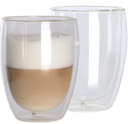 Комплект кружек для кофе Cappuccino,двойное стекло(2шт.х 350 ml)